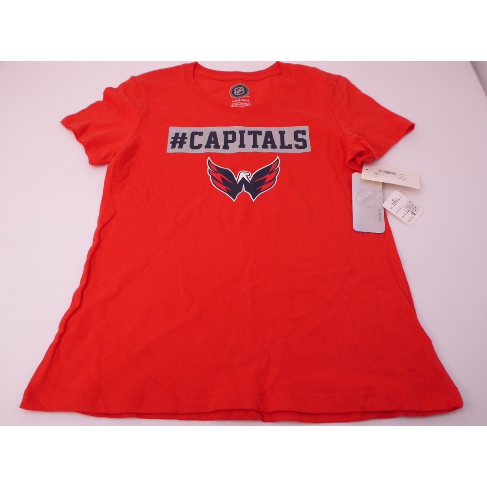 NWT NHL Washington Capitals Girls Large (10-12) Red TShirt